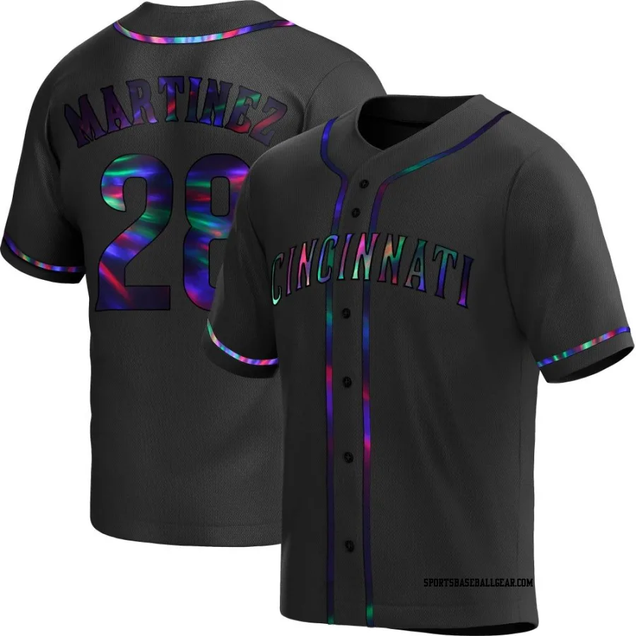 Nick Martinez Men's Cincinnati Reds Black Holographic Replica Alternate Jersey