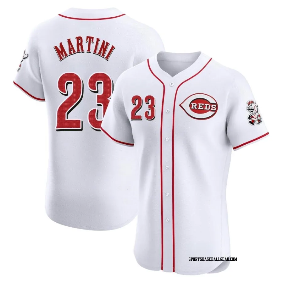 Nick Martini Men's Cincinnati Reds White Elite Home Jersey