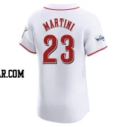 Nick Martini Men's Cincinnati Reds White Elite Home Patch Jersey