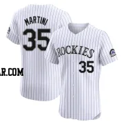 Nick Martini Men's Colorado Rockies White Elite Home Jersey