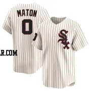 Nick Maton Men's Chicago White Sox Cream Limited Throwback Cooperstown Jersey