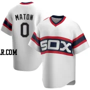 Nick Maton Men's Chicago White Sox White Replica Cooperstown Collection Jersey