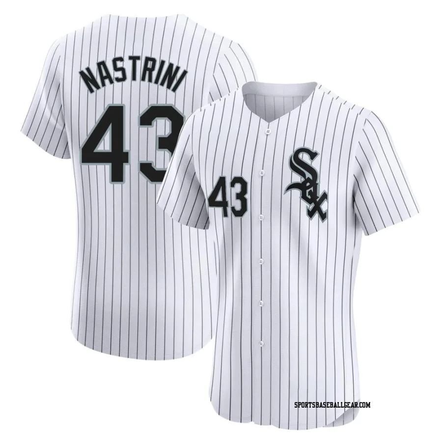 Nick Nastrini Men's Chicago White Sox White Elite Home Jersey