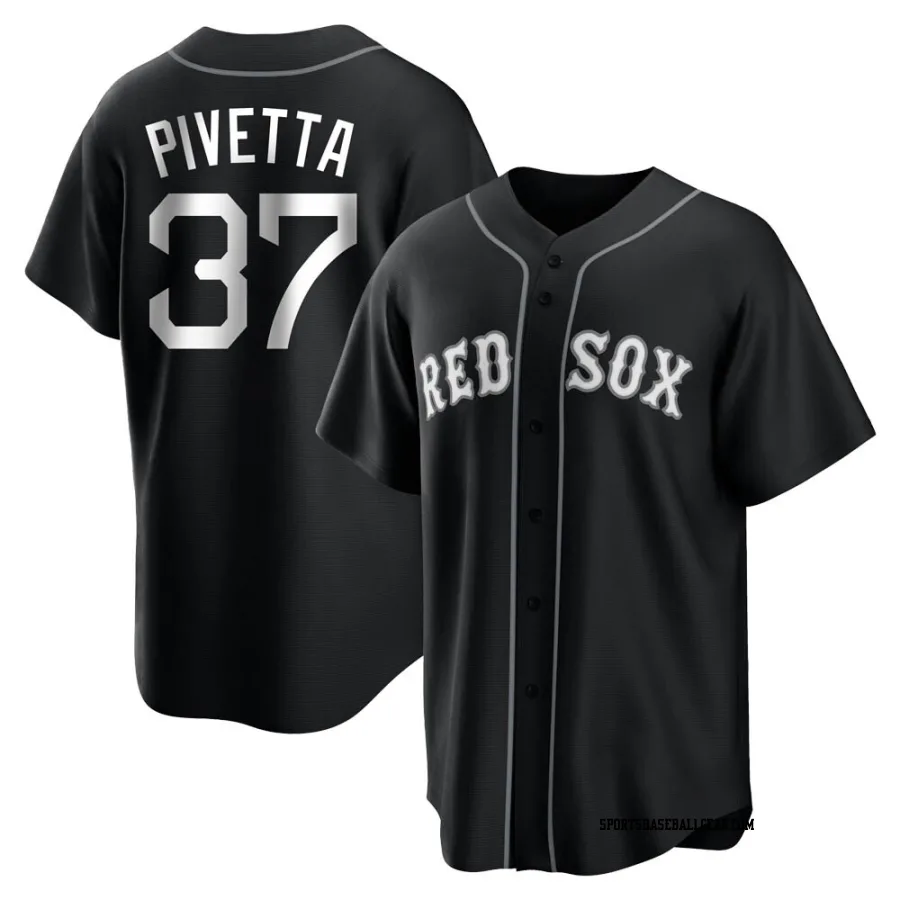 Nick Pivetta Men's Boston Red Sox Black/White Replica Jersey