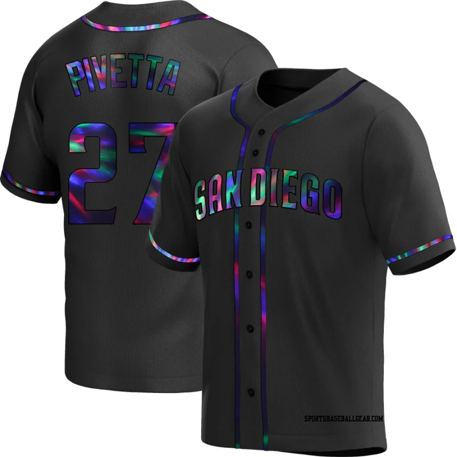 Nick Pivetta Men's San Diego Padres Black Holographic Replica Alternate Jersey
