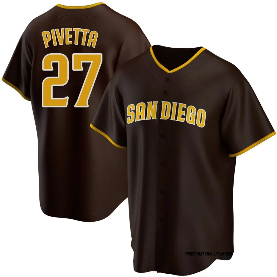 Nick Pivetta Men's San Diego Padres Brown Replica Road Jersey