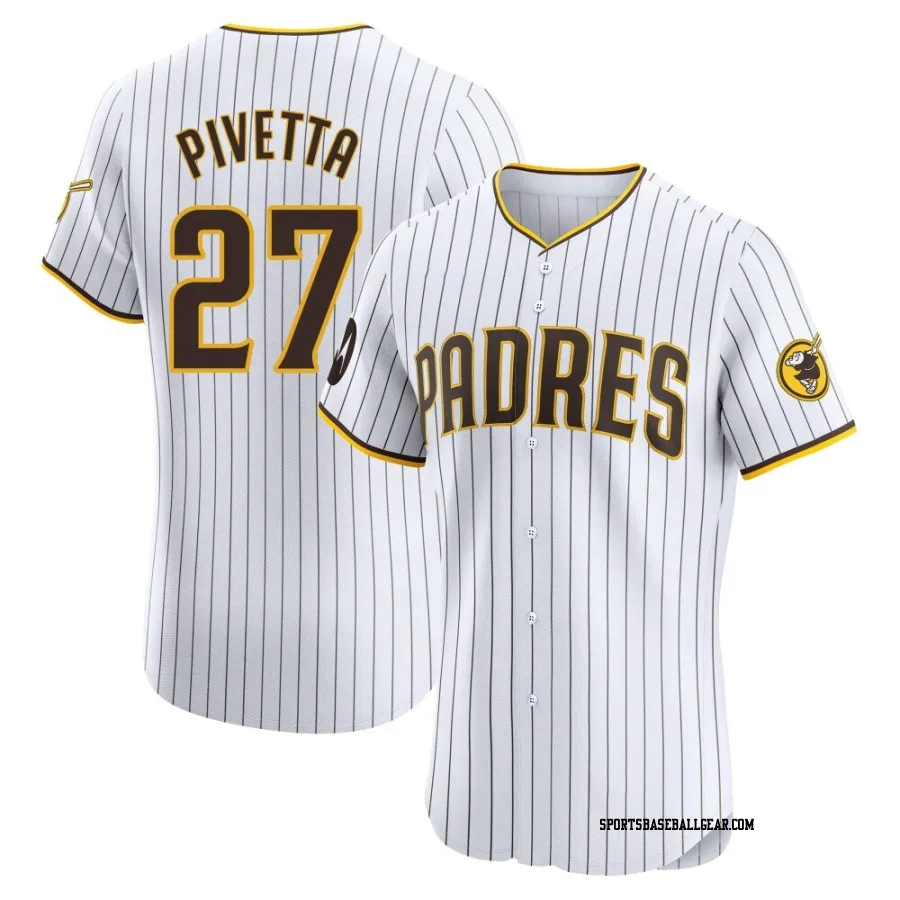 Nick Pivetta Men's San Diego Padres White Elite Home Patch Jersey