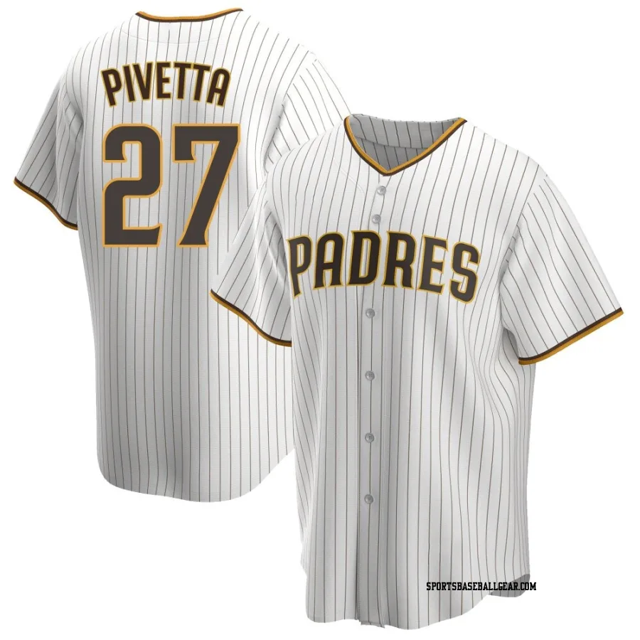 Nick Pivetta Youth San Diego Padres White/Brown Replica Home Jersey