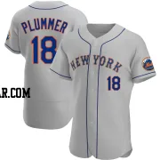 Nick Plummer Men's New York Mets Gray Authentic Road Jersey
