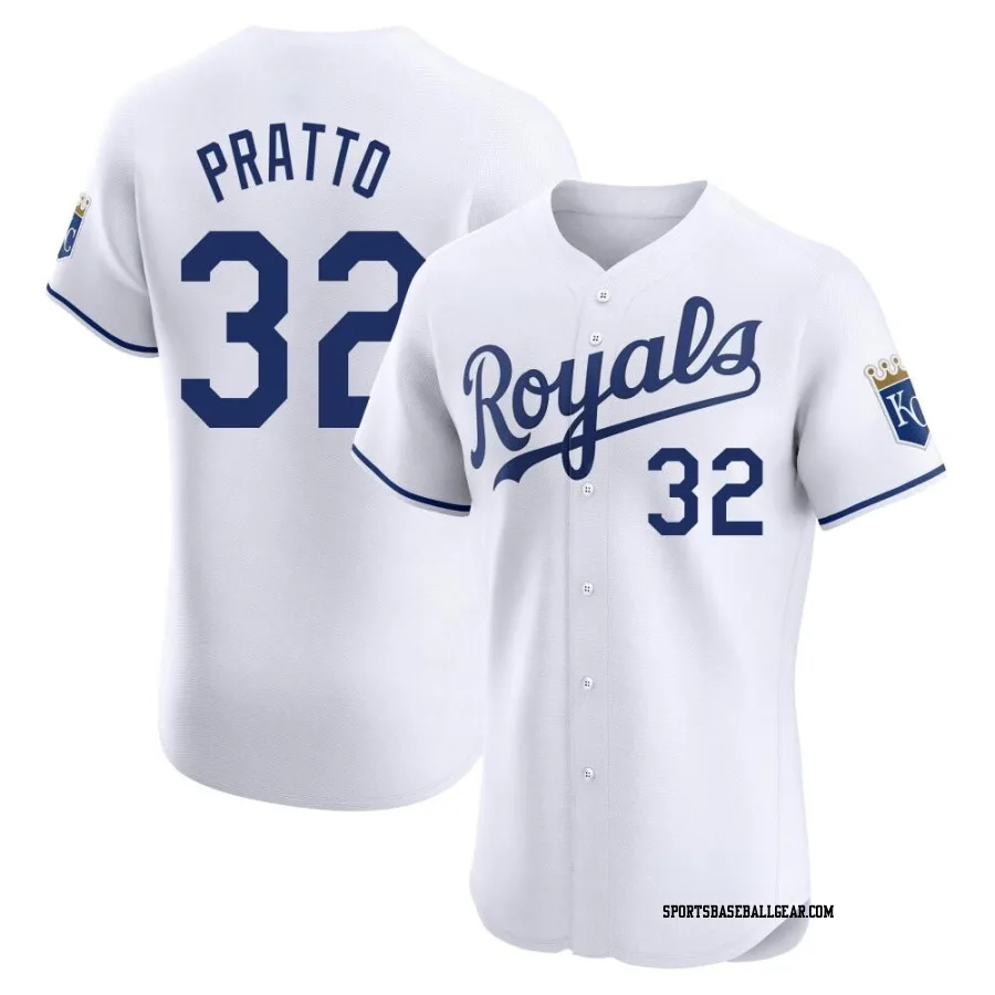 Nick Pratto Men's Kansas City Royals White Elite Home Jersey