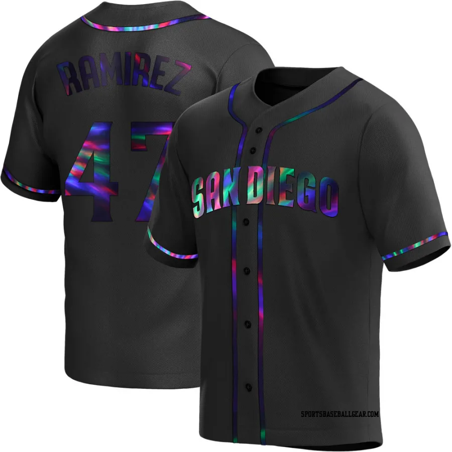 Nick Ramirez Men's San Diego Padres Black Holographic Replica Alternate Jersey