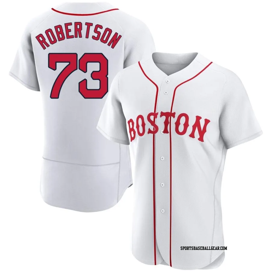 Nick Robertson Men's Boston Red Sox White Authentic 2021 Patriots' Day Jersey