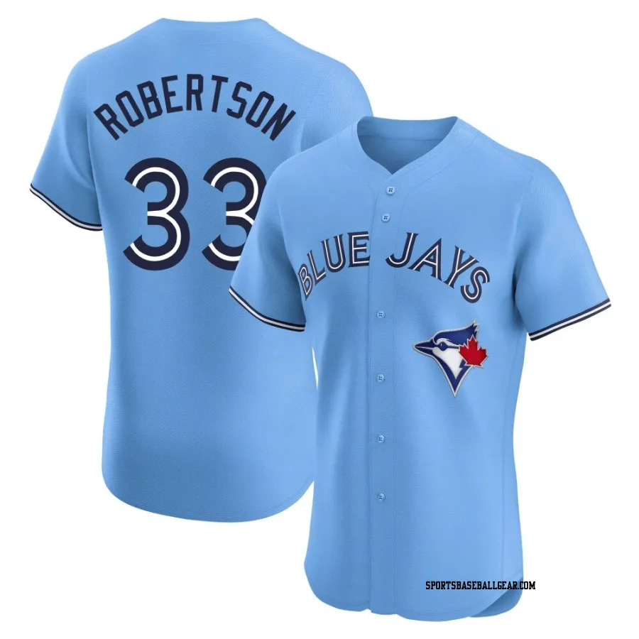 Nick Robertson Men's Toronto Blue Jays Blue Elite Powder Alternate Jersey