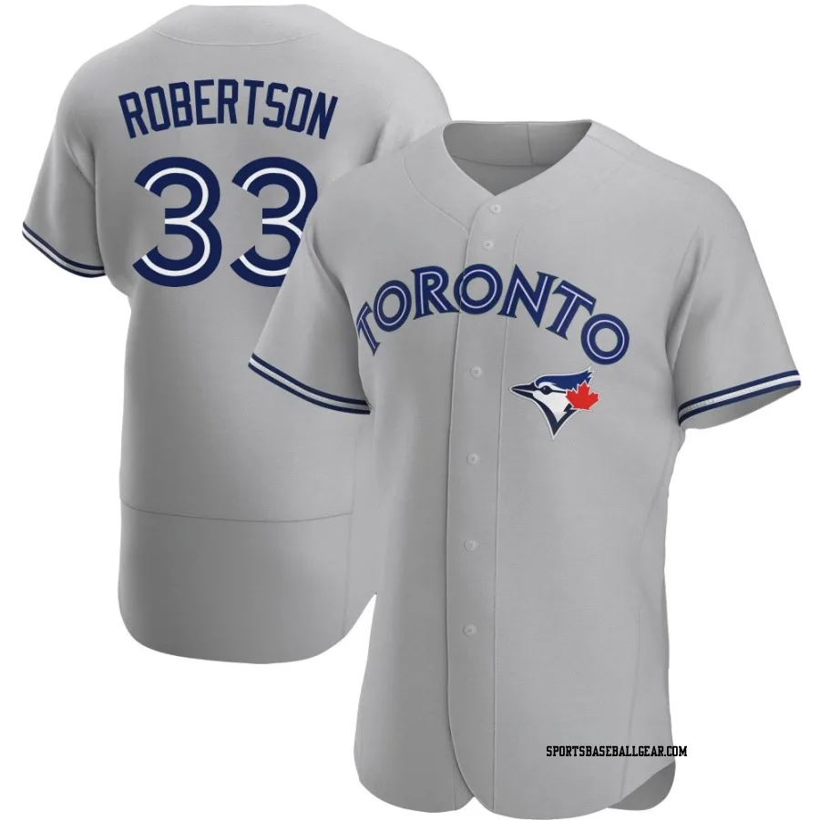 Nick Robertson Men's Toronto Blue Jays Gray Authentic Road Jersey
