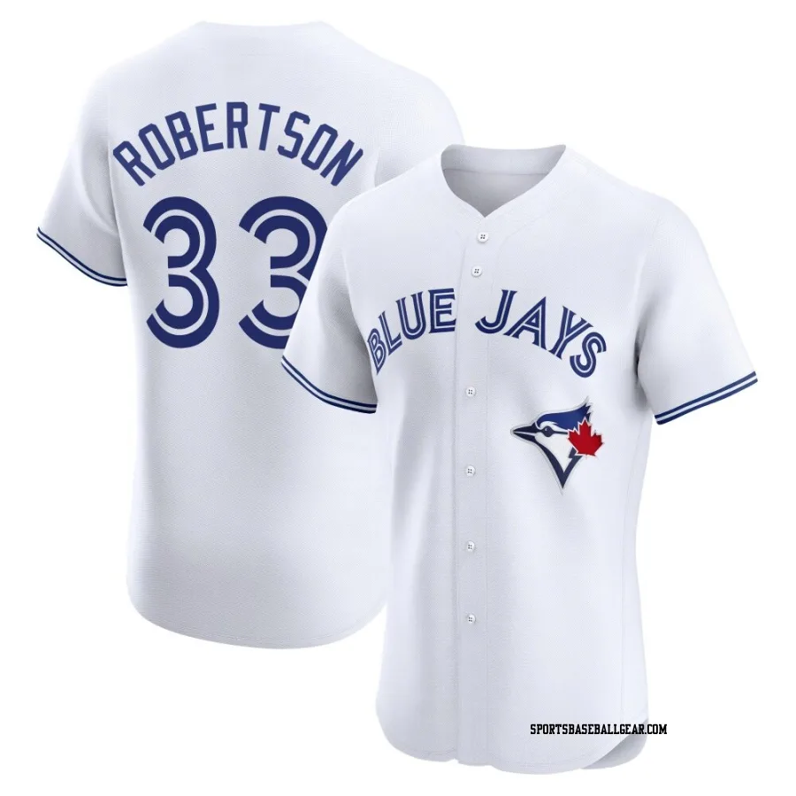 Nick Robertson Men's Toronto Blue Jays White Elite Home Jersey