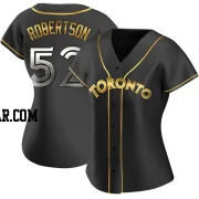 Nick Robertson Women's Toronto Blue Jays Black Golden Replica Alternate Jersey