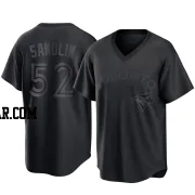 Nick Sandlin Men's Toronto Blue Jays Black Replica Pitch Fashion Jersey