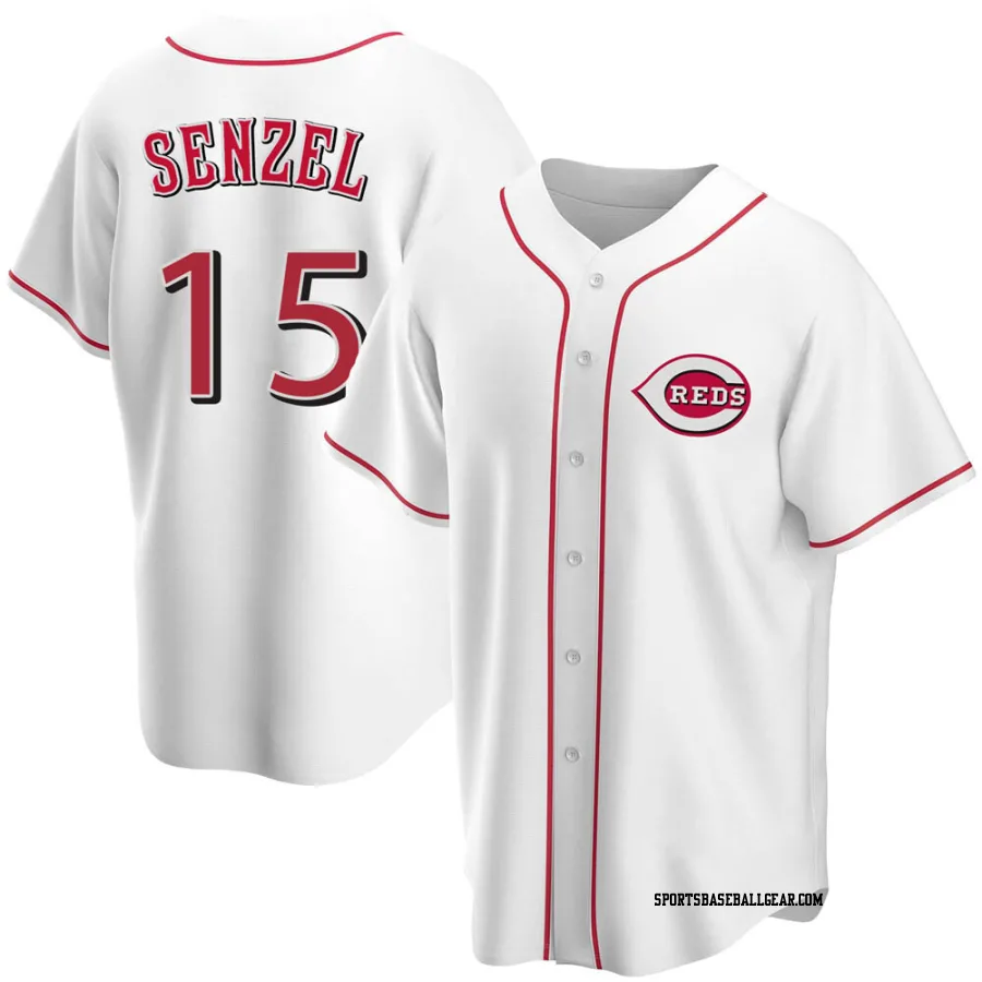 Nick Senzel Men's Cincinnati Reds White Replica Home Jersey