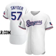 Nick Snyder Men's Texas Rangers White Authentic Home Jersey