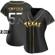 Nick Snyder Women's Texas Rangers Black Golden Replica Alternate Jersey