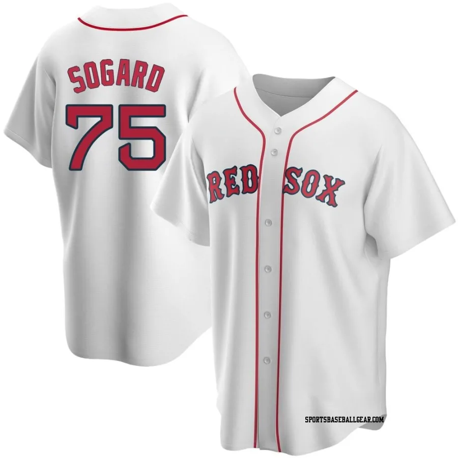 Nick Sogard Youth Boston Red Sox White Replica Home Jersey