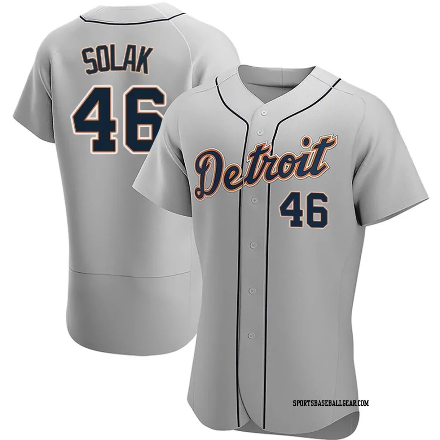 Nick Solak Men's Detroit Tigers Gray Authentic Road Jersey