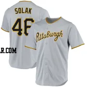 Nick Solak Men's Pittsburgh Pirates Gray Replica Road Jersey