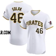 Nick Solak Men's Pittsburgh Pirates White Elite Home Jersey