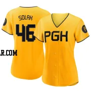 Nick Solak Women's Pittsburgh Pirates Gold Replica 2023 City Connect Jersey