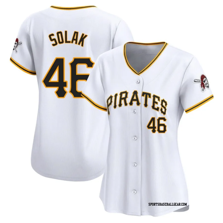 Nick Solak Women's Pittsburgh Pirates White Limited Home Jersey