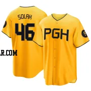 Nick Solak Youth Pittsburgh Pirates Gold Replica 2023 City Connect Jersey