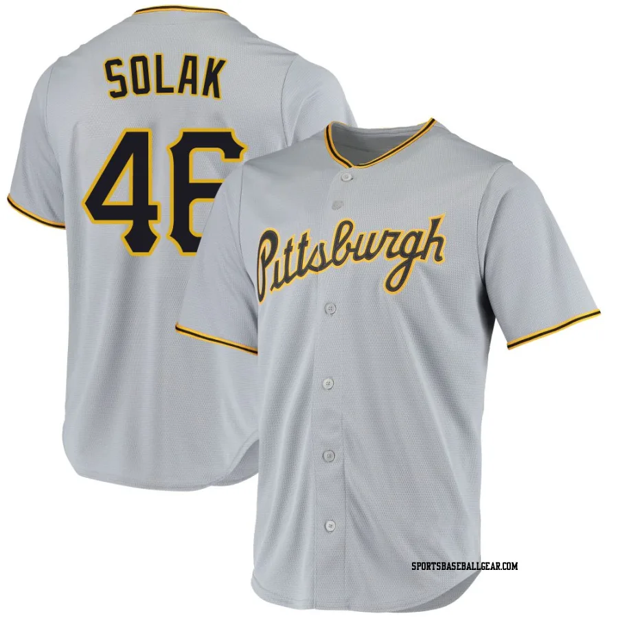 Nick Solak Youth Pittsburgh Pirates Gray Replica Road Jersey