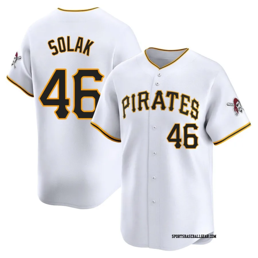 Nick Solak Youth Pittsburgh Pirates White Limited Home Jersey