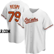 Nick Vespi Men's Baltimore Orioles White Replica Home Jersey