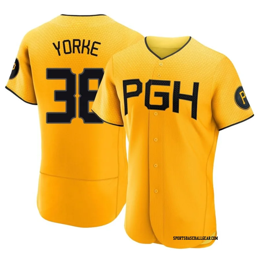 Nick Yorke Men's Pittsburgh Pirates Gold Authentic 2023 City Connect Jersey