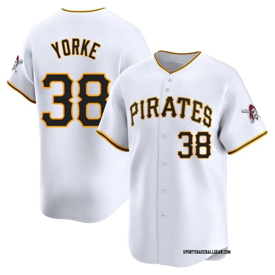 Nick Yorke Youth Pittsburgh Pirates White Limited Home Jersey