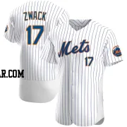 Nick Zwack Men's New York Mets White Authentic Home Jersey
