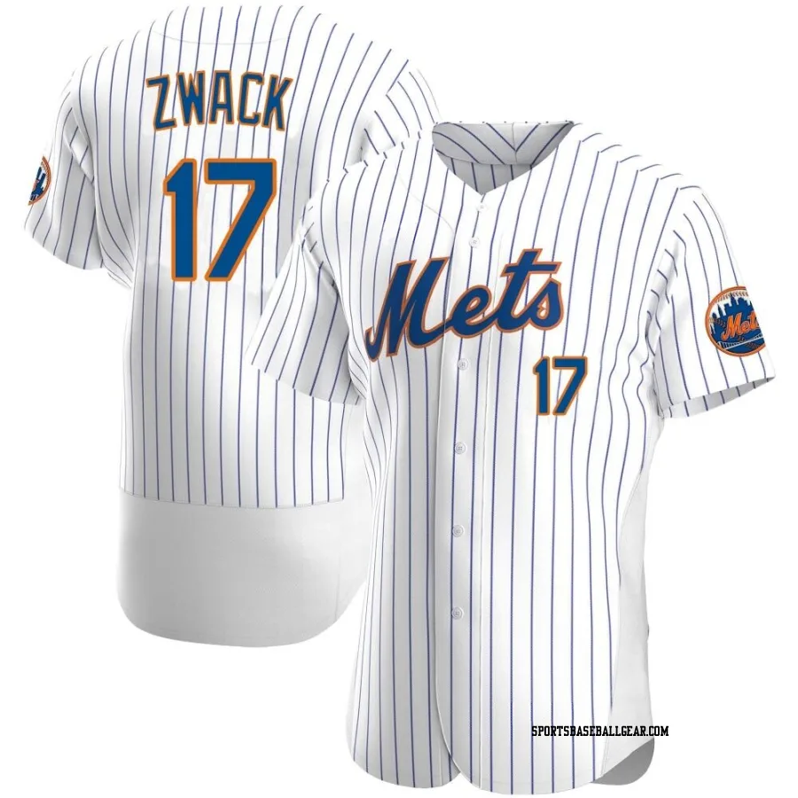 Nick Zwack Men's New York Mets White Authentic Home Jersey