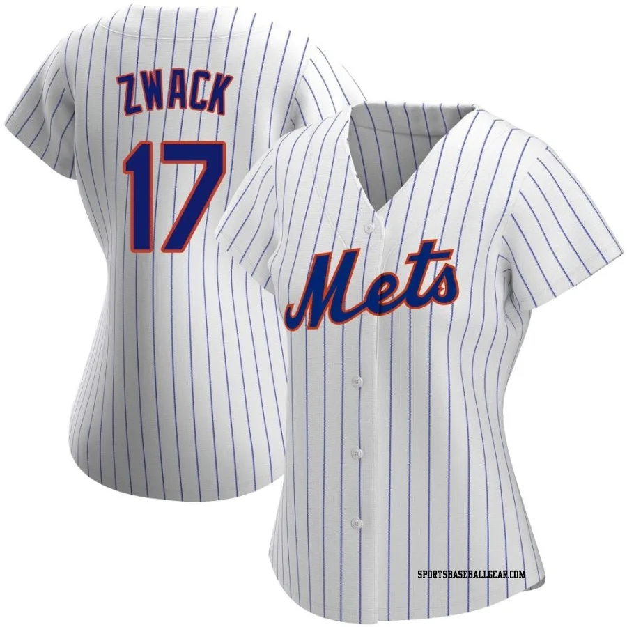 Nick Zwack Women's New York Mets White Replica Home Jersey