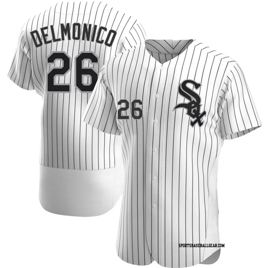 Nicky Delmonico Men's Chicago White Sox White Authentic Home Jersey