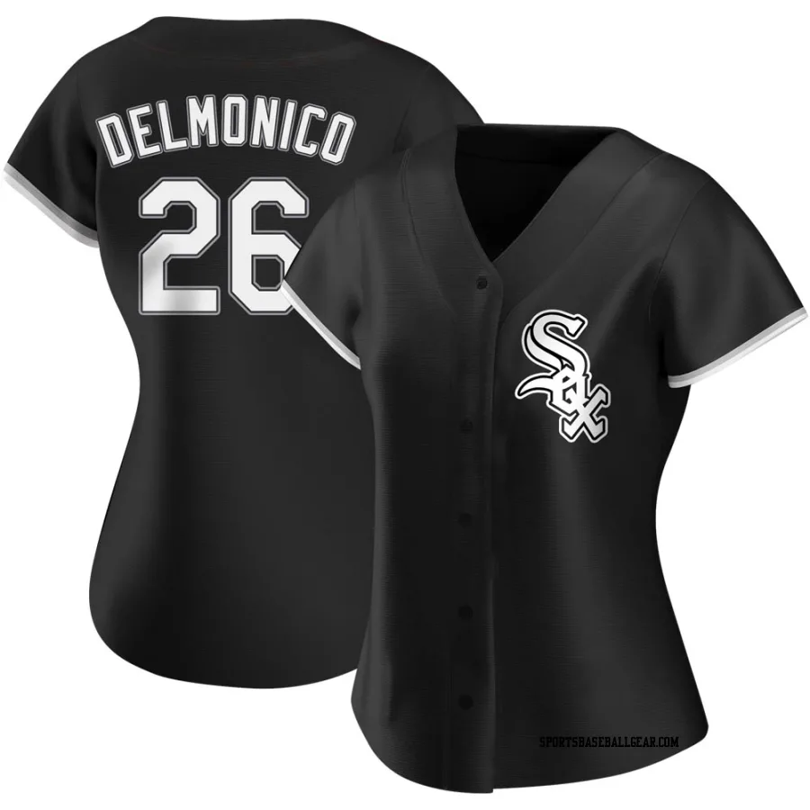 Nicky Delmonico Women's Chicago White Sox Black Authentic Alternate Jersey