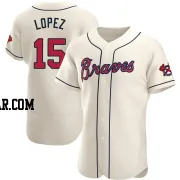 Nicky Lopez Men's Atlanta Braves Cream Authentic Alternate Jersey
