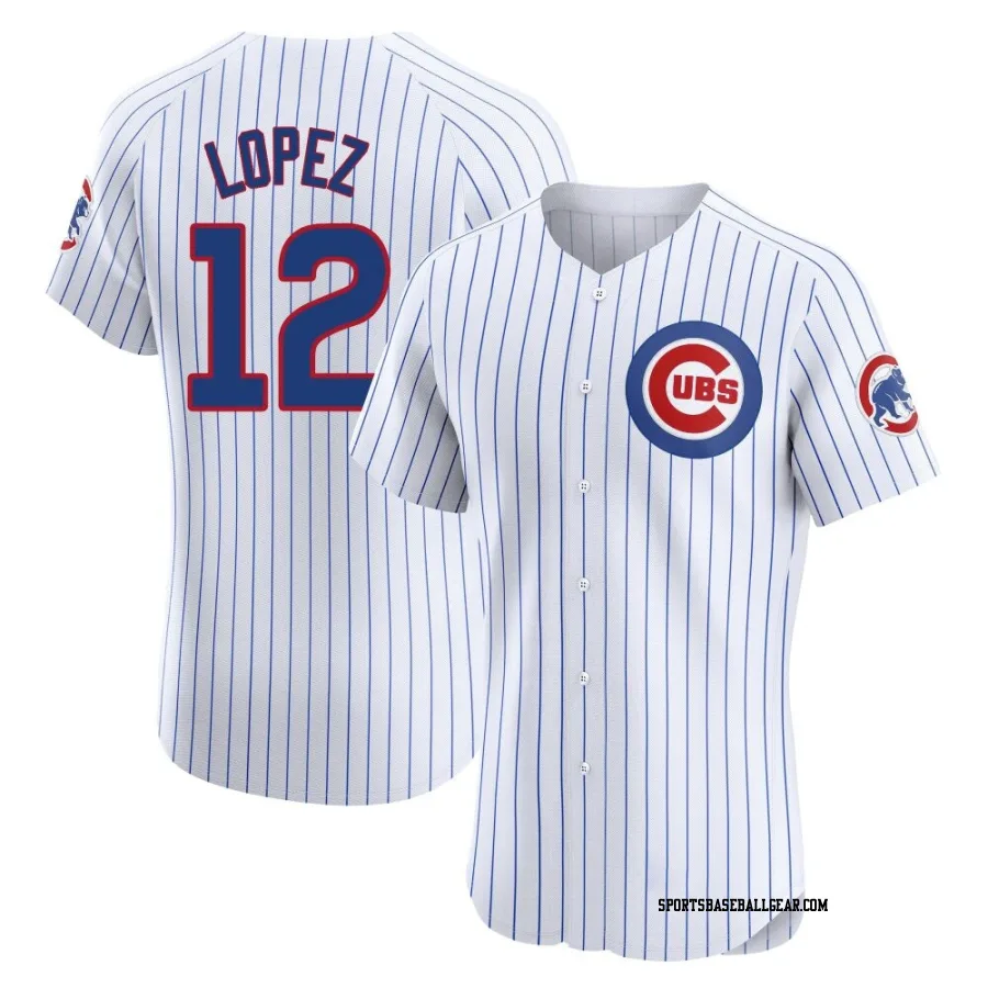 Nicky Lopez Men's Chicago Cubs White Elite Home Jersey