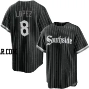 Nicky Lopez Men's Chicago White Sox Black Replica 2021 City Connect Jersey