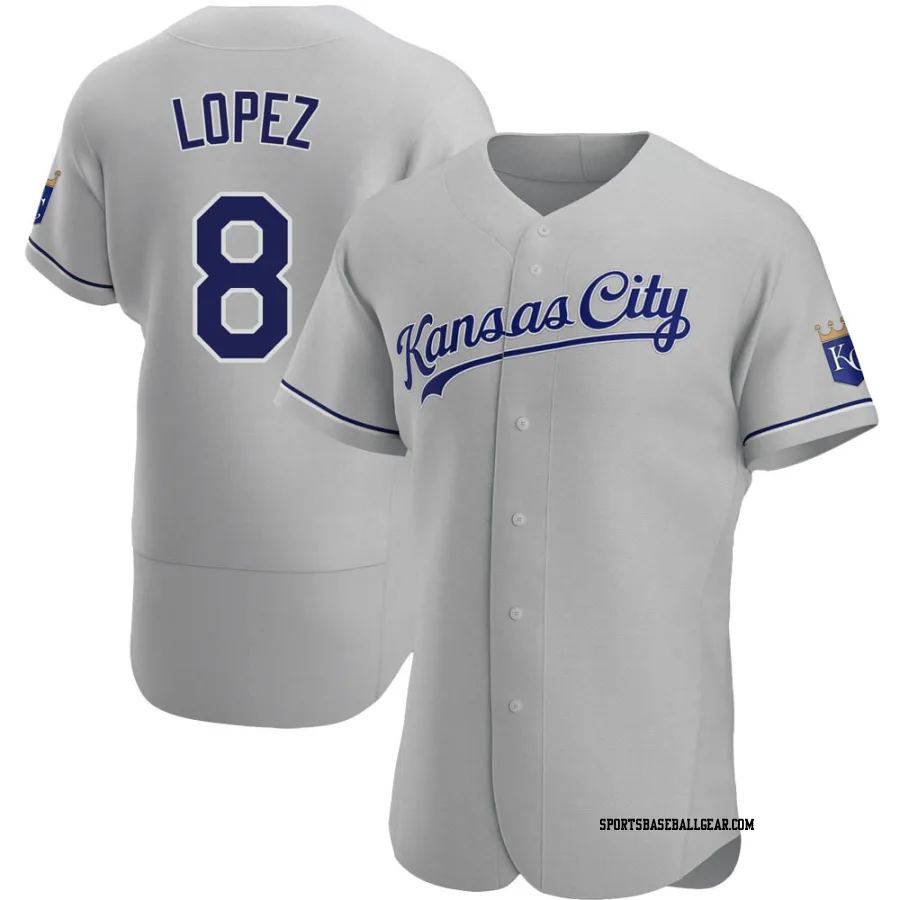 Nicky Lopez Men's Kansas City Royals Gray Authentic Road Jersey