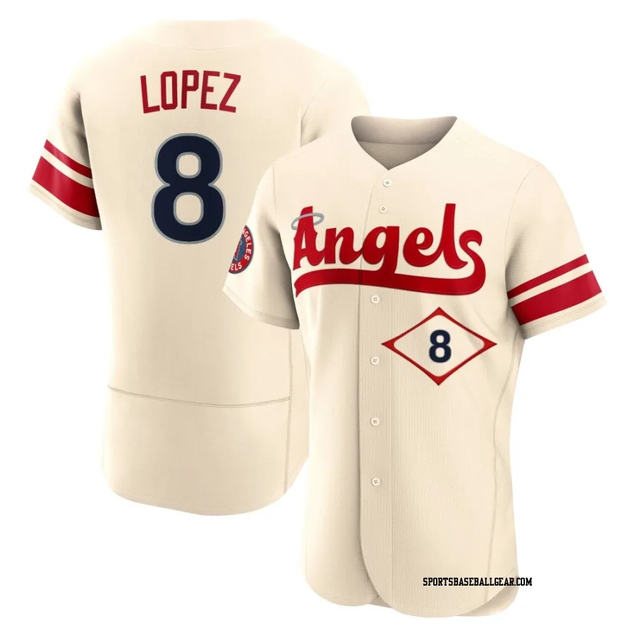 Nicky Lopez Men's Los Angeles Angels Cream Authentic 2022 City Connect Jersey
