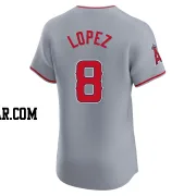 Nicky Lopez Men's Los Angeles Angels Gray Elite Road Jersey