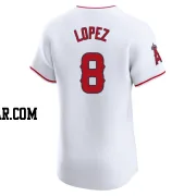 Nicky Lopez Men's Los Angeles Angels White Elite Home Jersey
