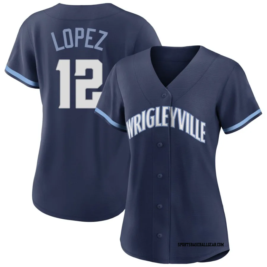Nicky Lopez Women's Chicago Cubs Navy Replica 2021 City Connect Jersey