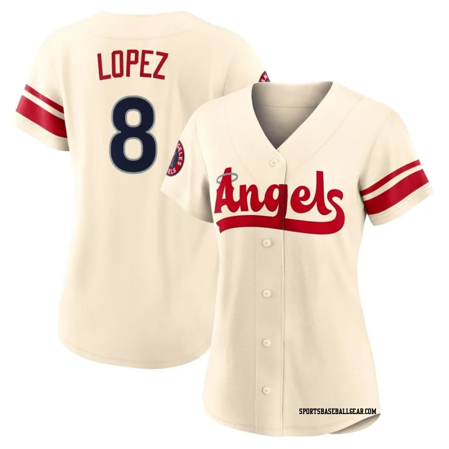 Nicky Lopez Women's Los Angeles Angels Cream Authentic 2022 City Connect Jersey